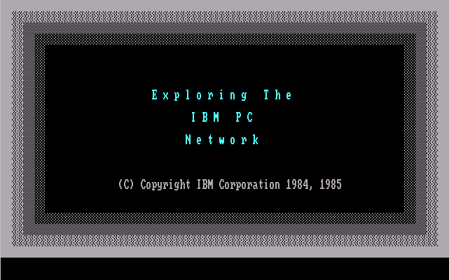 Exploring the IBM PC Network